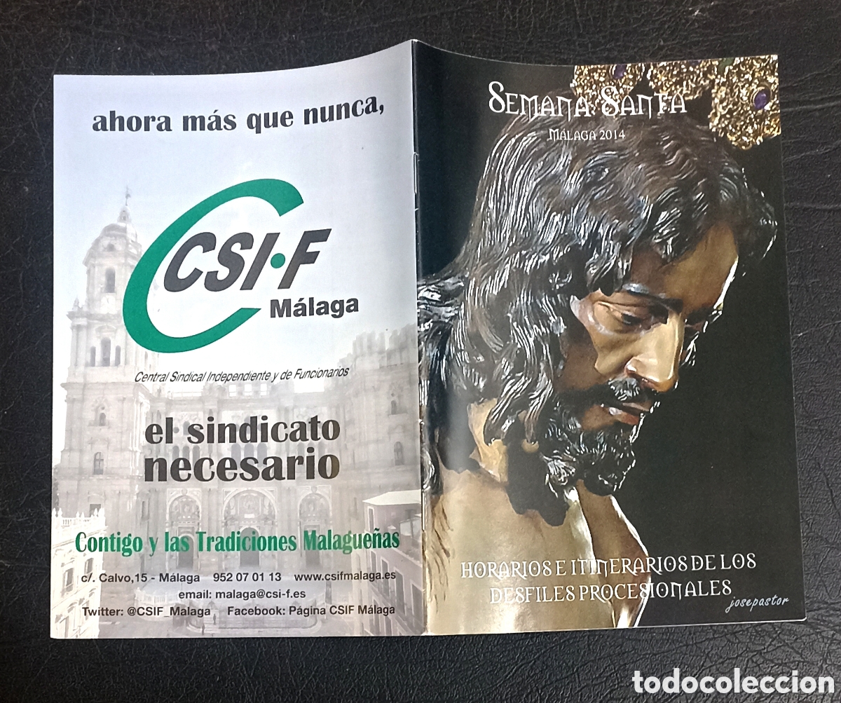 Otros Art&iacute;culos de Coleccionismo en Papel: ITINERARIO SEMANA SANTA DE MALAGA 2014