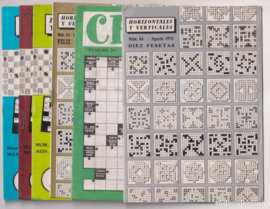 Sammelleidenschaft Andere Papierartikel: Pasatiempos. Horizontales y verticales. Lote de 6 Ejemplares: 66, 70, 83, 90, 93, 99. A&ntilde;o 1972-75. S
