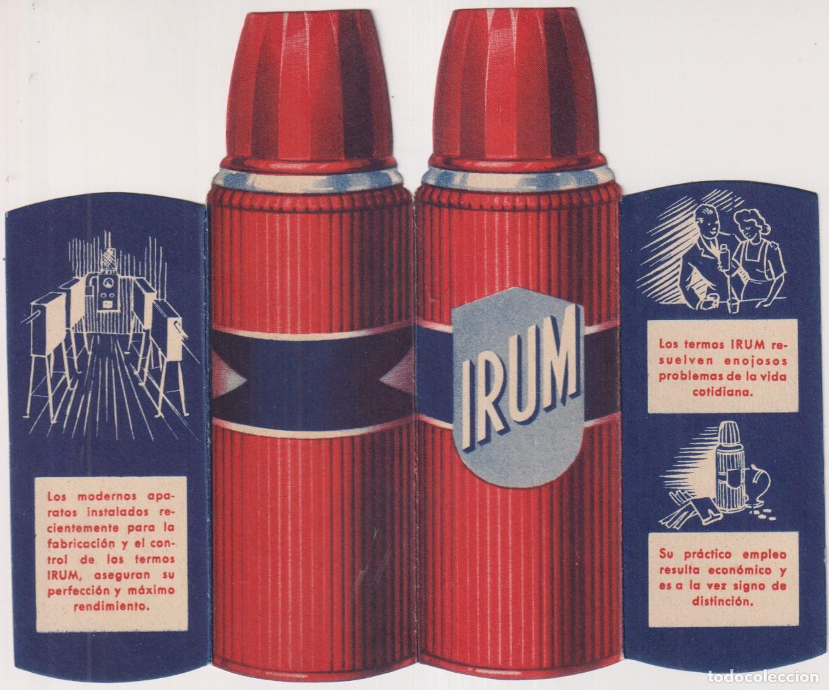 Sammelleidenschaft Andere Papierartikel: Publicidad troquelada del Termo Ir&uacute;n. A&ntilde;os 40