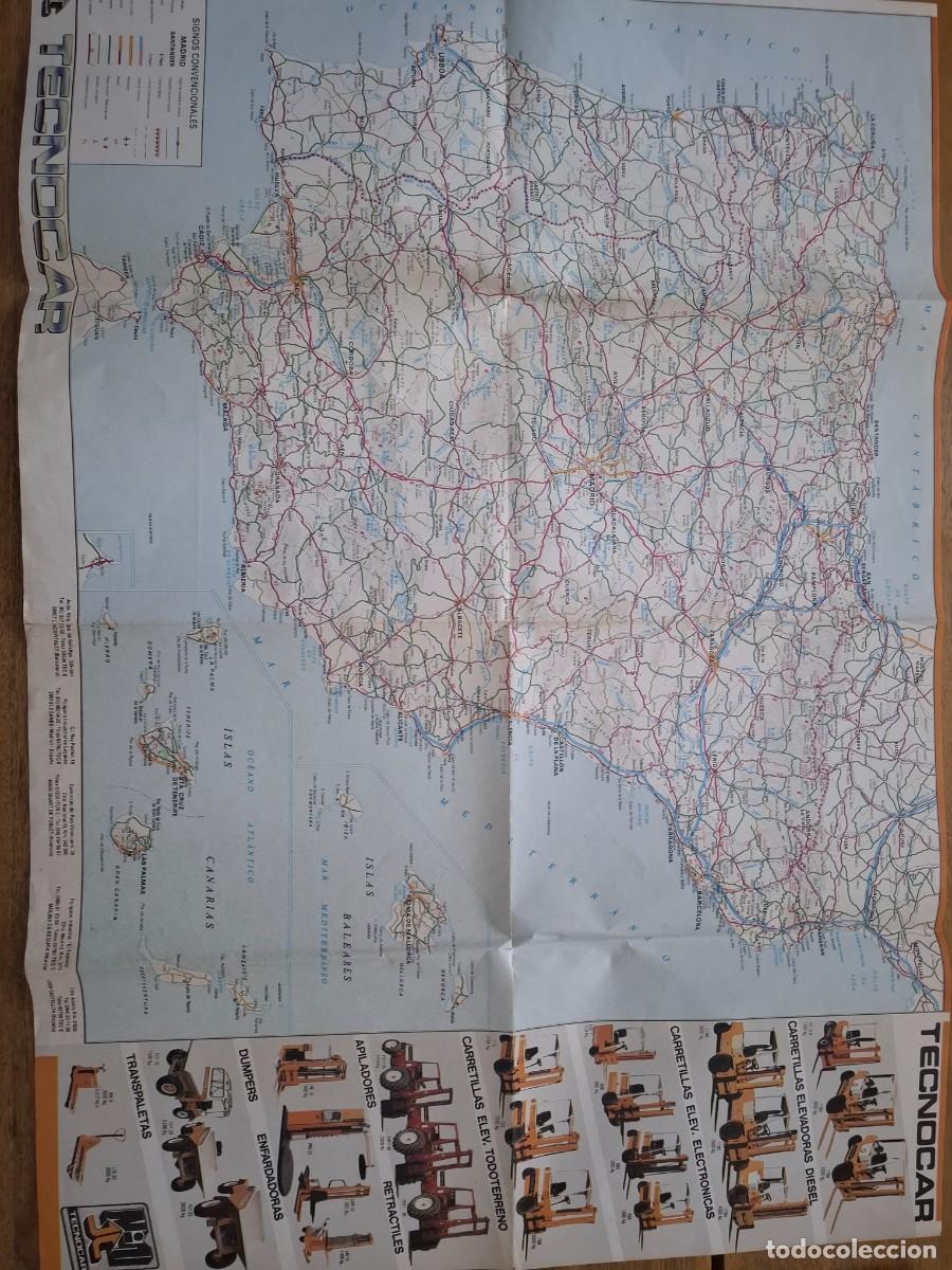 Otros art&iacute;culos de coleccionismo en papel: Mapa de Espa&ntilde;a - Tecnocar - 1988 - Foto 1