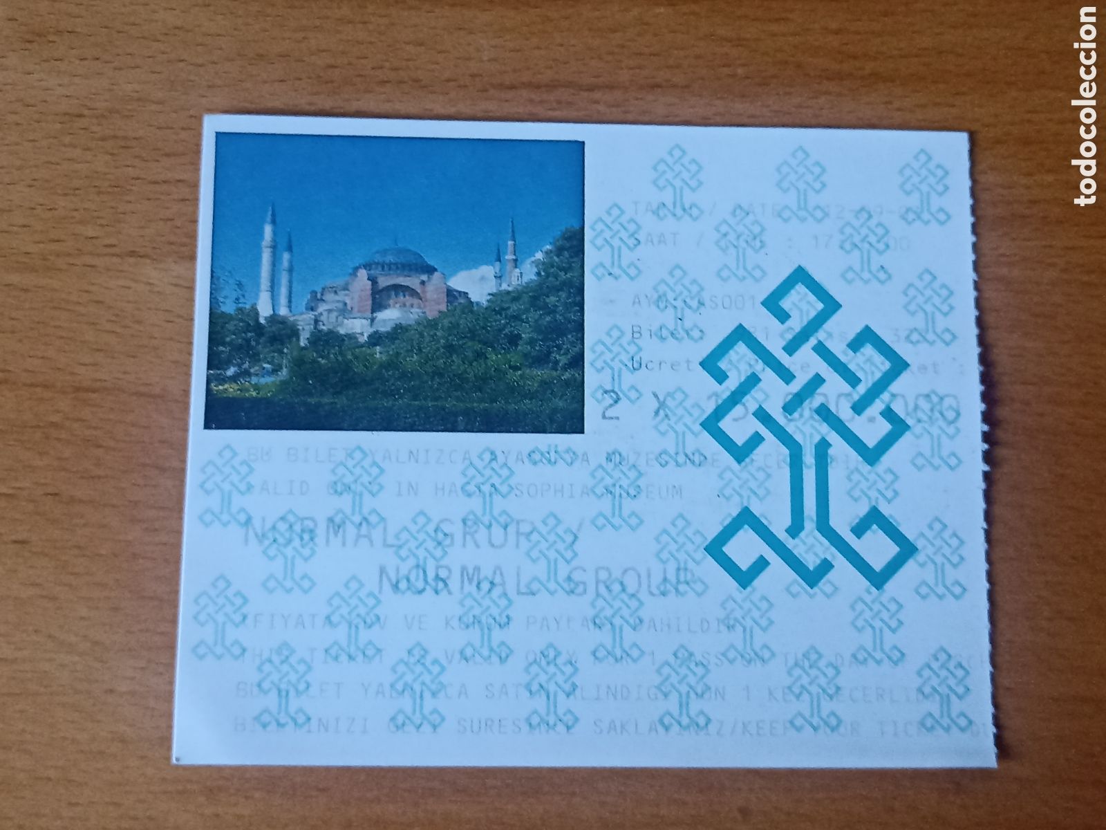 Otros Art&iacute;culos de Coleccionismo en Papel: Entrada Turqu&iacute;a Estambul Santa Sof&iacute;a - 2003 - Pedido m&iacute;nimo 3#