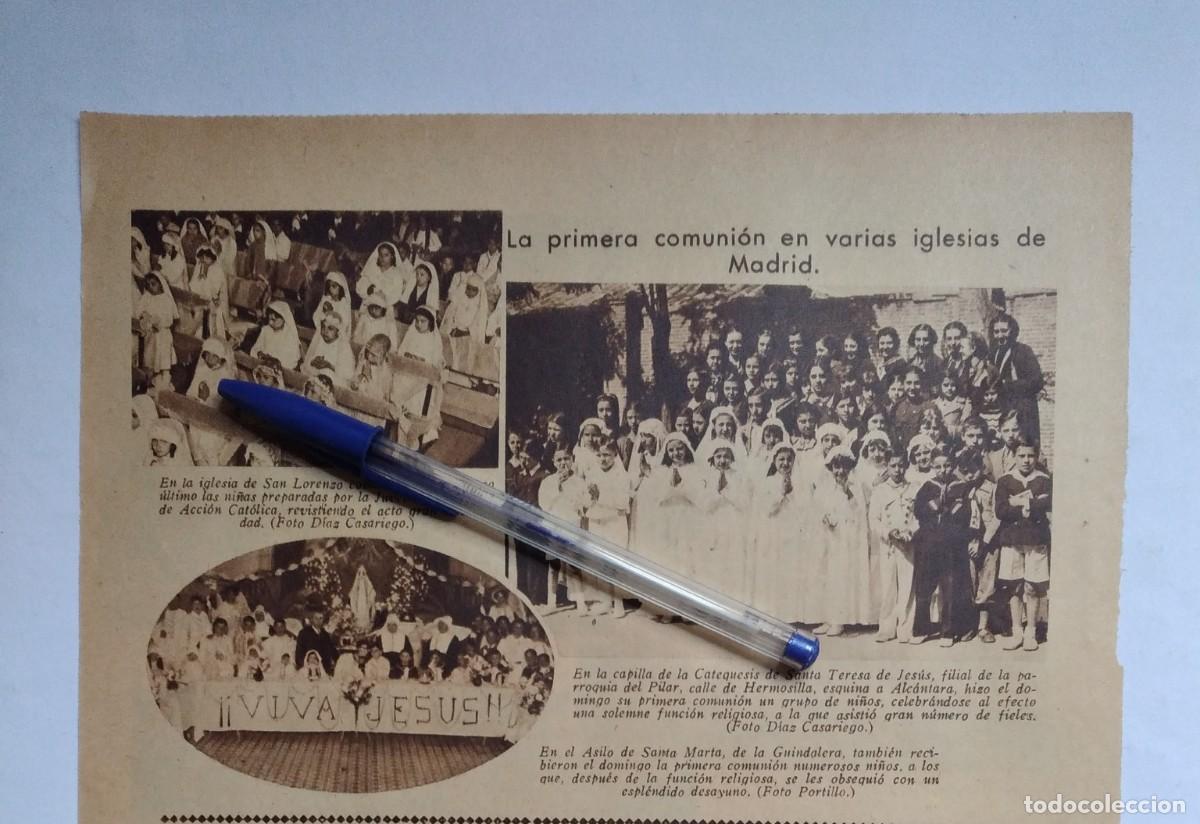 Otros Art&iacute;culos de Coleccionismo en Papel: MADRID PRIMERA COMUNI&Oacute;N SANTA TERESA DE JES&Uacute;S CALLE HERMOSILLA ASILO SANTA MARTA SAN LORENZO 1935