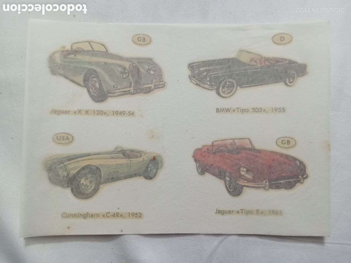 Paper Collecting Others: Calcamon&iacute;a Ortega Serie autom&oacute;viles antiguo