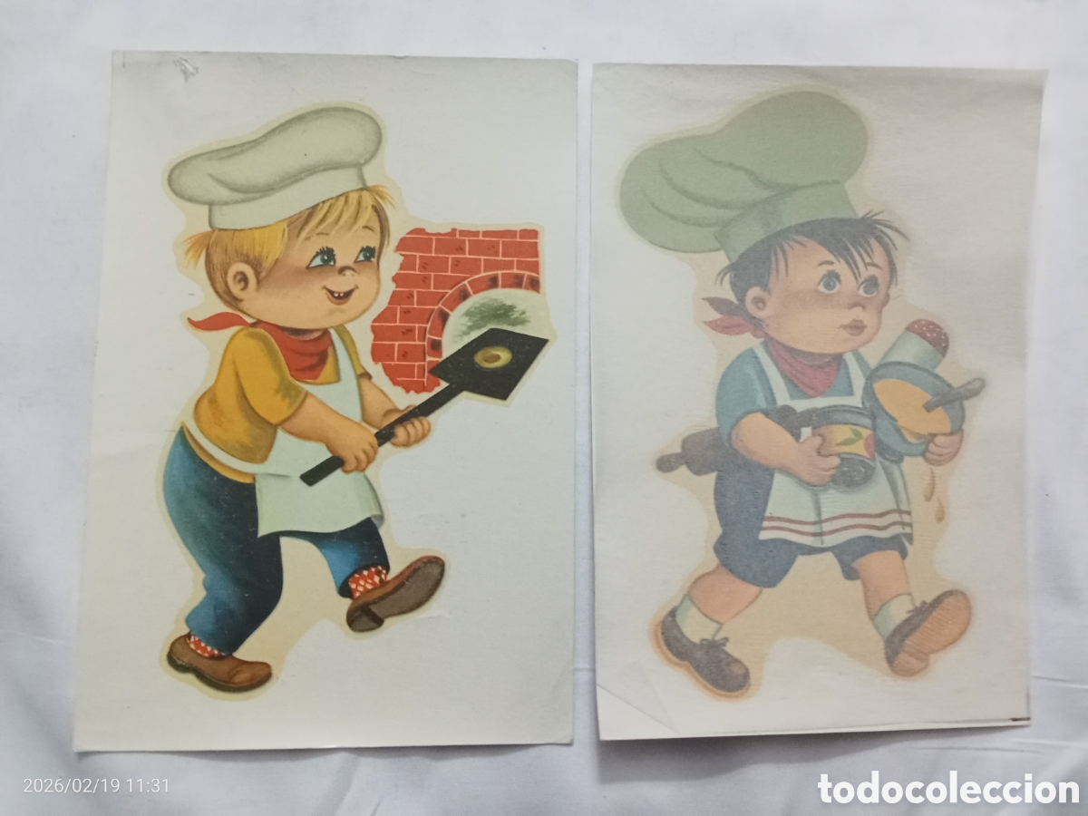 Paper Collecting Others: Calcamon&iacute;a adhesivos cocinero Ortega antiguo