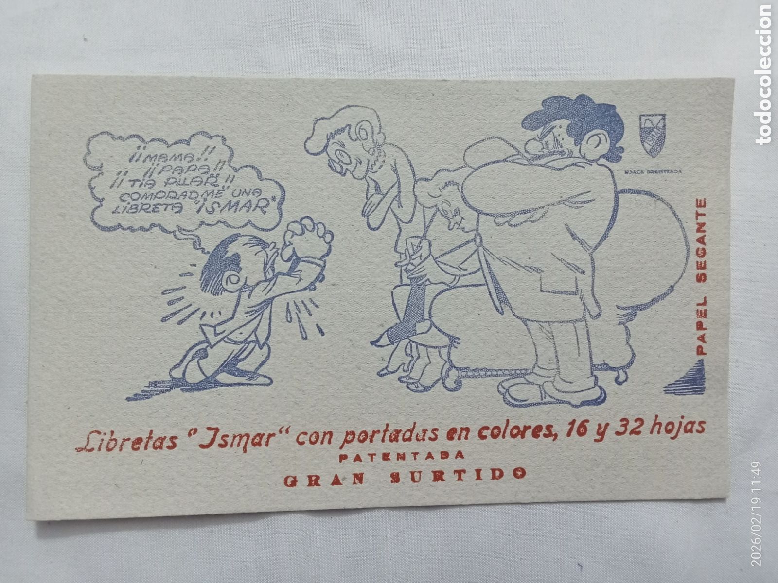 Collectionnisme Papier divers: Papel secante libretas Ismar gran surtido con portada de colores