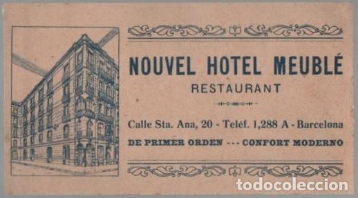 Outros artigos de papel: NOUVEL HOTEL MEUBL&Eacute; RESTAURANT. LAS NOVEDADES A-PAPEL-0009
