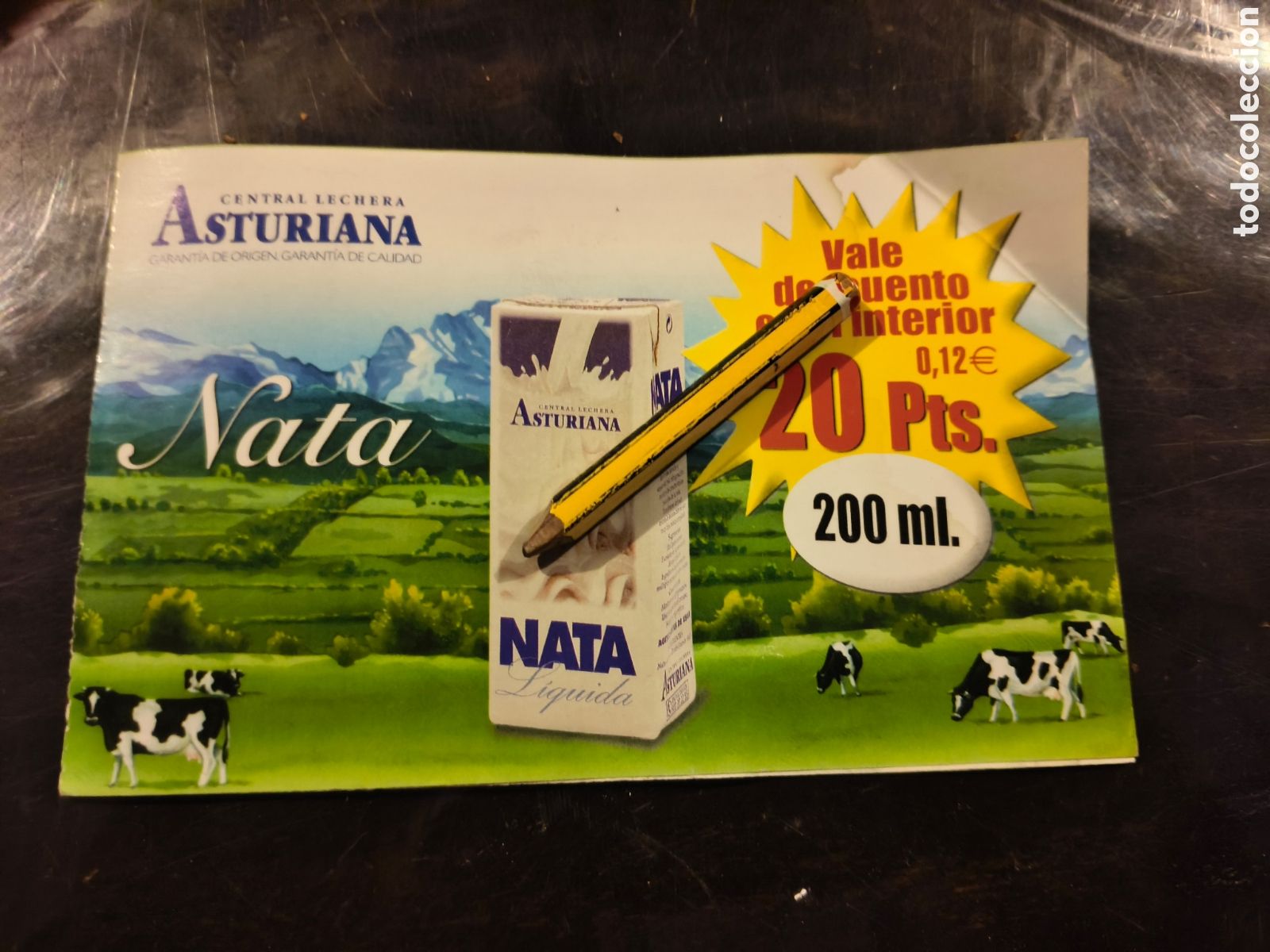Otros Art&iacute;culos de Coleccionismo en Papel: Vale descuento leche central lechera asturiana