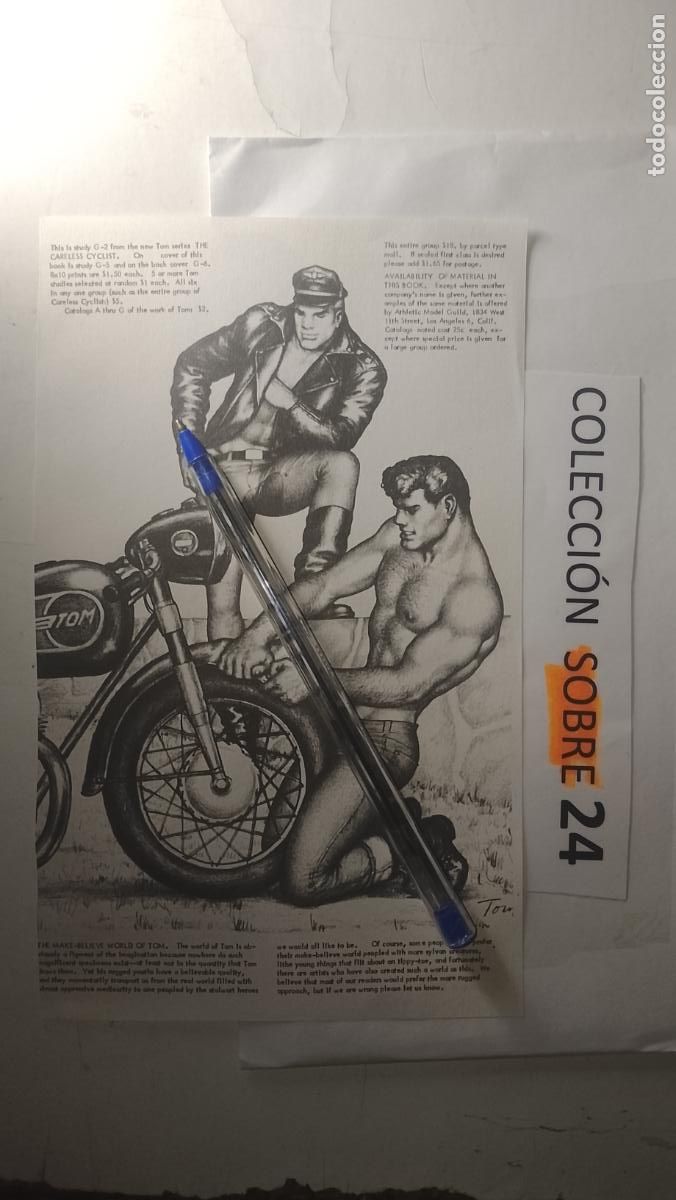 Otros Art&iacute;culos de Coleccionismo en Papel: hoja tematica gay artistica fotografica o comic hombre erotico desnudos culturismo homo sexo EROTICA