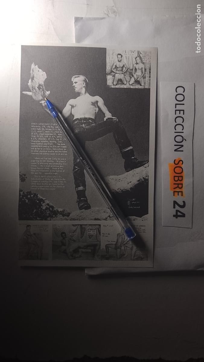 Otros Art&iacute;culos de Coleccionismo en Papel: hoja tematica gay artistica fotografica o comic hombre erotico desnudos culturismo homo sexo EROTICA