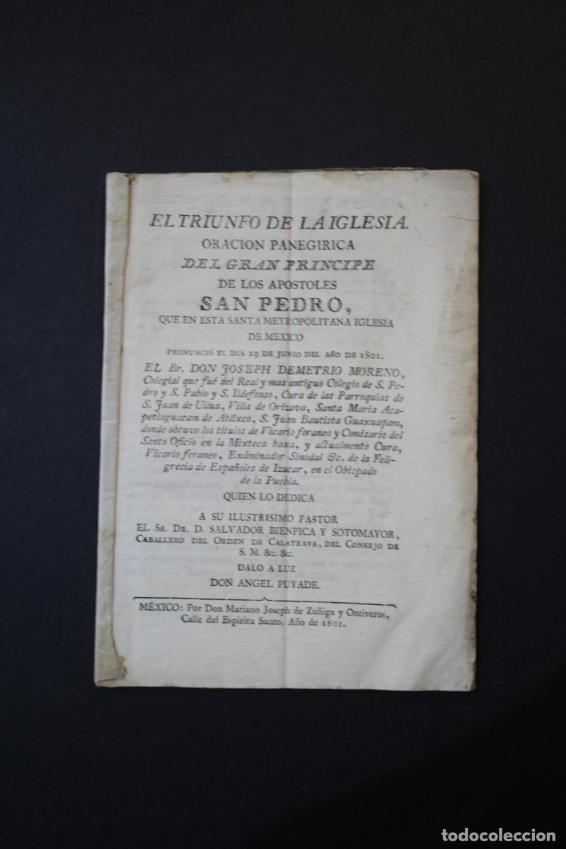 Paper Collecting Others: El triunfo de la iglesia. Oraci&oacute;n paregirica del gran pr&iacute;ncipe de los ap&oacute;stoles San Pedro, que esta