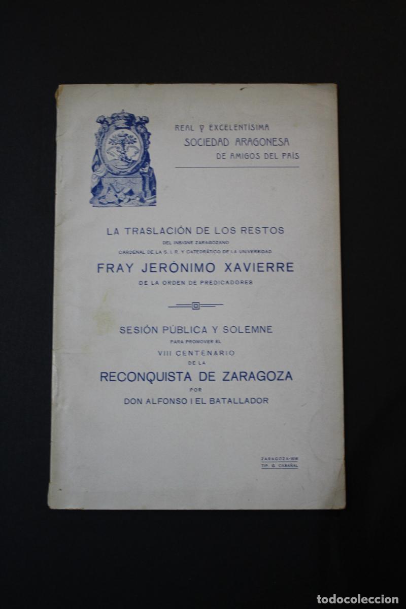 Paper Collecting Others: La traslaci&oacute;n de los restos del insigne zaragozano y excelent&iacute;simo cardenal de la S.I.R. y Catedr&aacute;ti