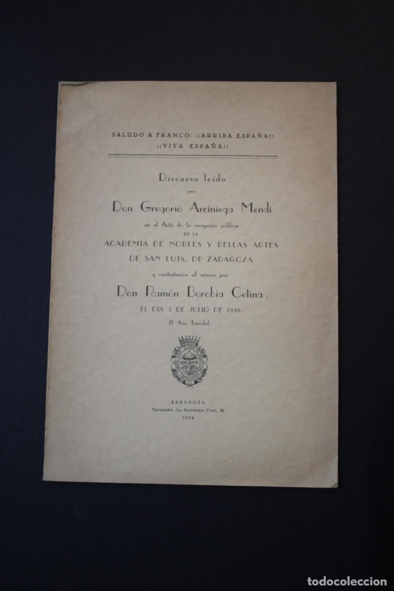 Paper Collecting Others: Discurso le&iacute;do por Don Gregorio Arciniega Mendi en el Acto de la recepci&oacute;n p&uacute;blica en la Academai de