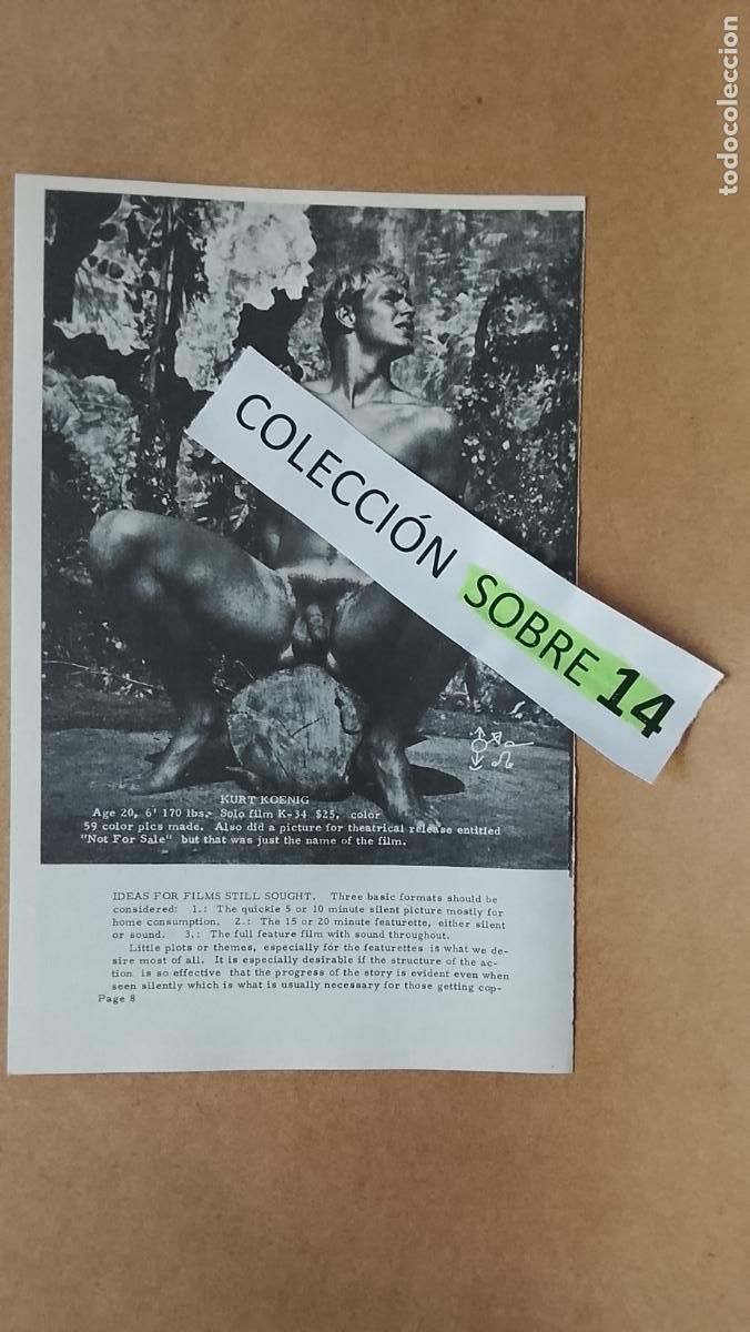 Otros Art&iacute;culos de Coleccionismo en Papel: hoja tematica gay artistica fotografica o comic hombre erotico desnudos culturismo homo sexo EROTICA