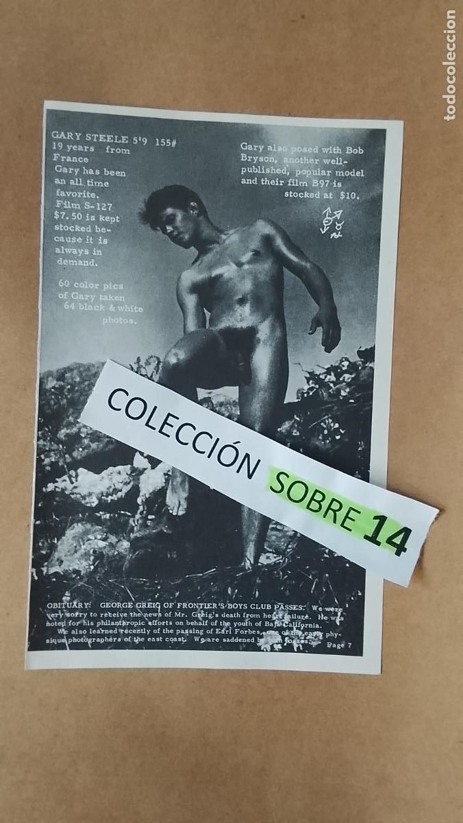 Otros Art&iacute;culos de Coleccionismo en Papel: hoja tematica gay artistica fotografica o comic hombre erotico desnudos culturismo homo sexo EROTICA