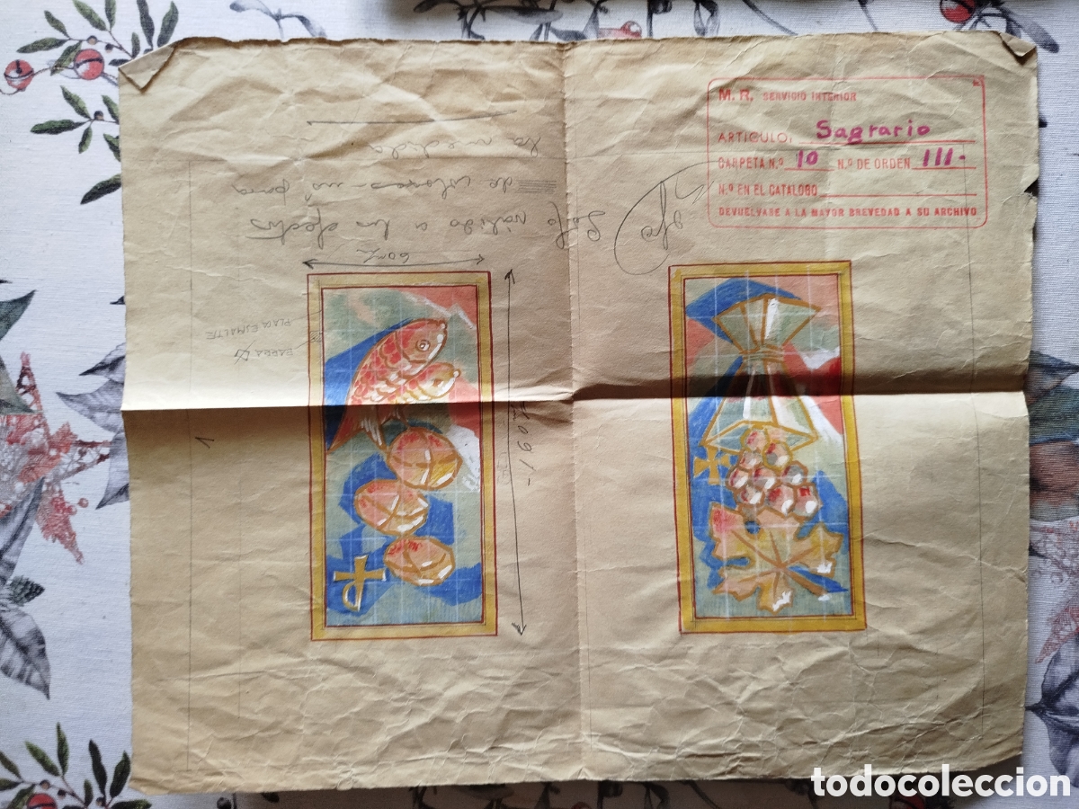 Otros Art&iacute;culos de Coleccionismo en Papel: Lote dibujos y bocetos religiosos