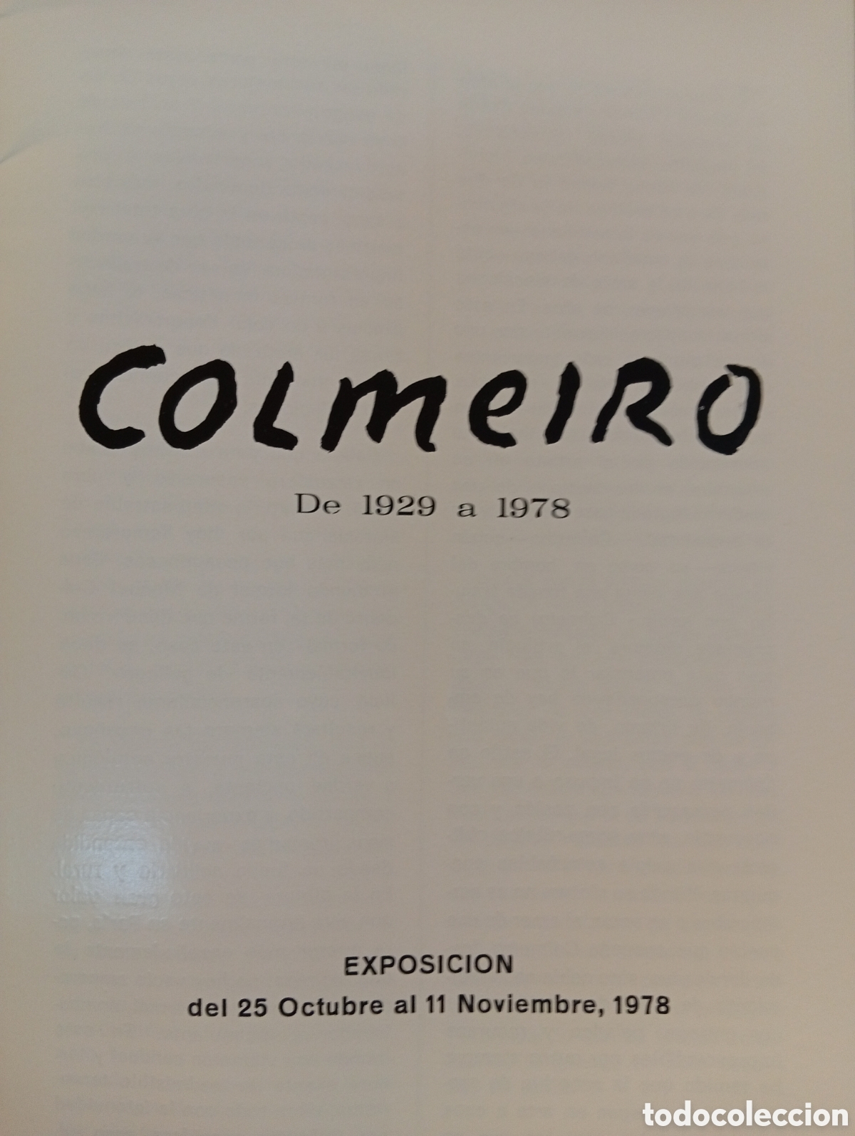 Outros artigos de papel: Pintor Manuel Colmeiro Guimaraes ( Silleda,1901-Salvatierra 1999)folleto informativo de exposici&oacute;n