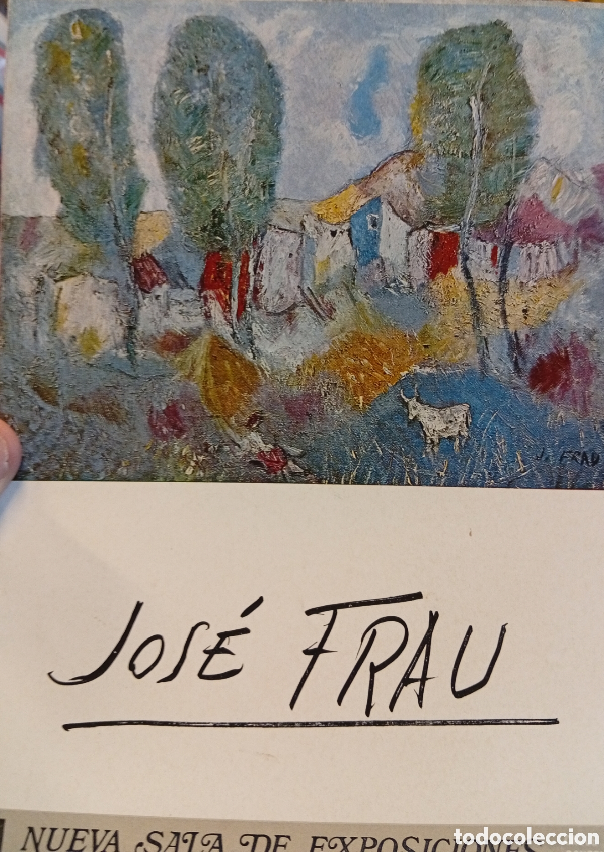 Outros artigos de papel: Pintor Jos&eacute; Frau(1898-1976) folleto informativo de exposici&oacute;n