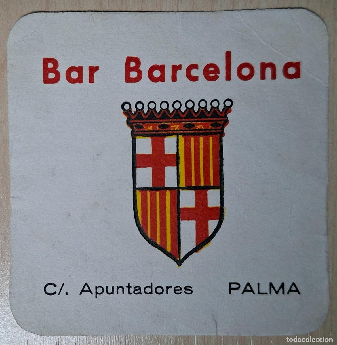 Otros Art&iacute;culos de Coleccionismo en Papel: Posavasos Bar Barcelona - Palma de Mallorca (Islas Baleares)