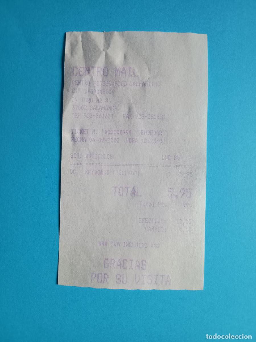 Otros art&iacute;culos de coleccionismo en papel: Ticket de caja de Centro Mail - Foto 1