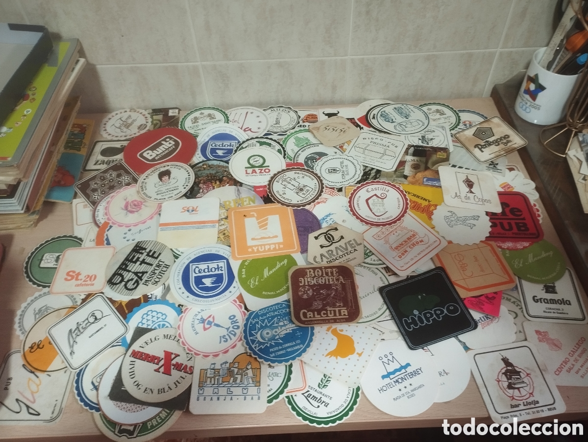 Altri oggetti di carta: LOTE POSAVASOS HOSTELER&Iacute;A HOTEL RESTAURANTE DISCOTECA ETC 230 UNIDADES+-