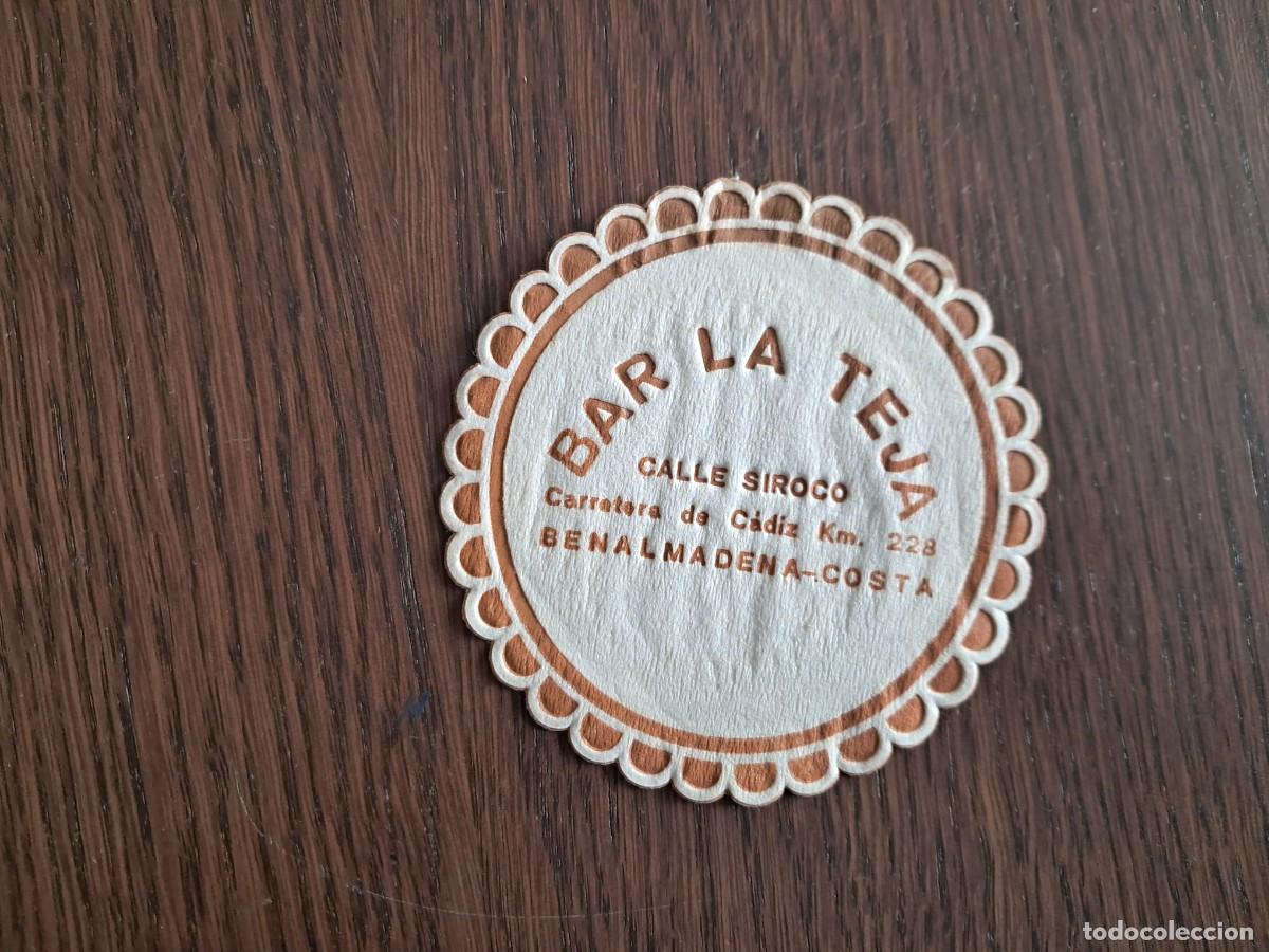Altri oggetti di carta: posavasos de publicidad, bar la teja, Benalm&aacute;dena, M&aacute;laga.
