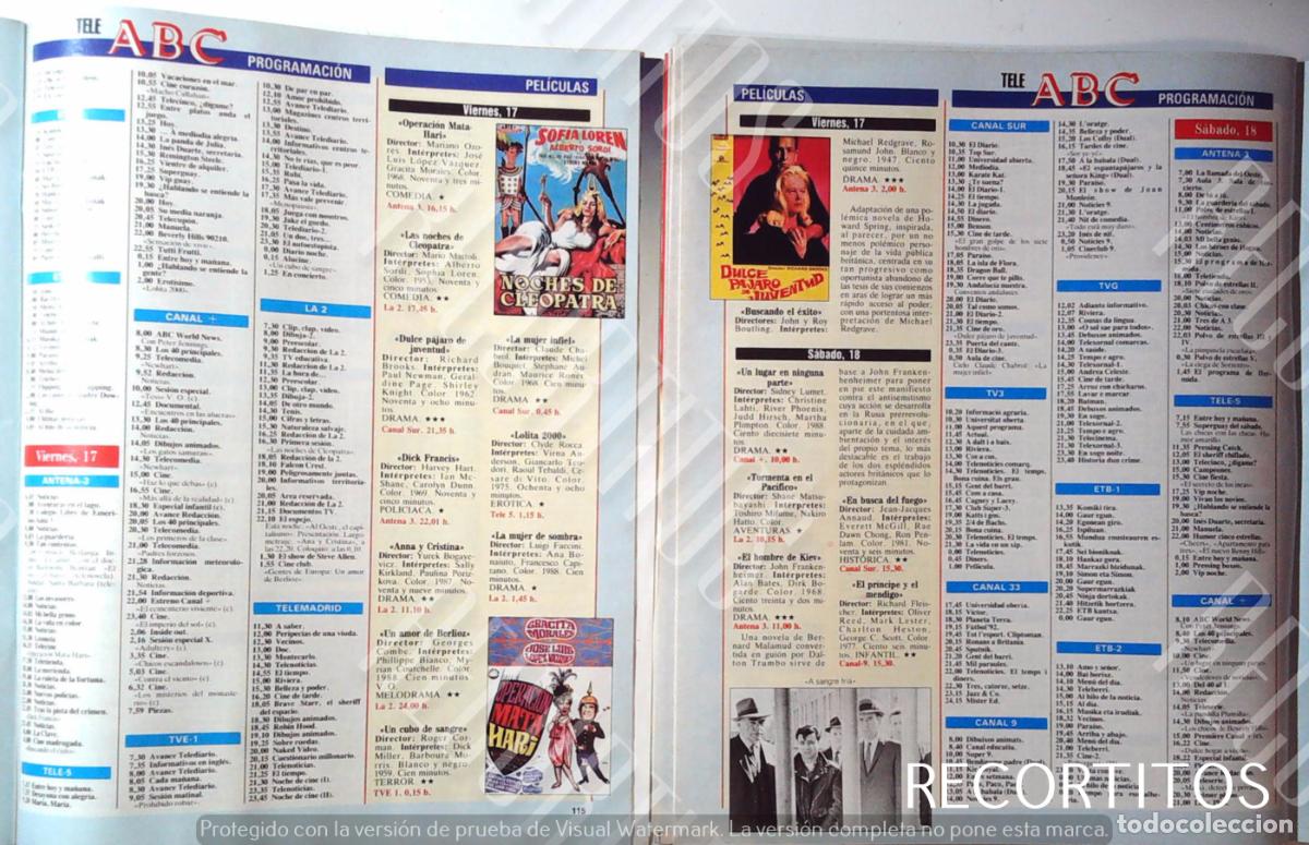 Otros Art&iacute;culos de Coleccionismo en Papel: A SANGRE FRIA ROBERT BLAKE BARETTA GERALDIN EPAGE SOFIA LOREN CLEOPATRA GRACITA MORALES MATA HARI