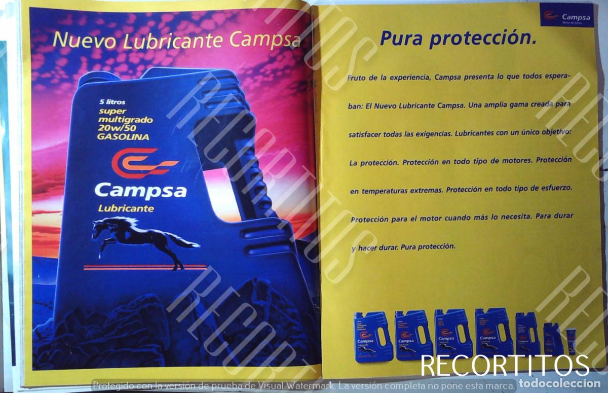 Otros Art&iacute;culos de Coleccionismo en Papel: CAMPSA LUBRICANTE ANUNCIO PUBLICIDAD