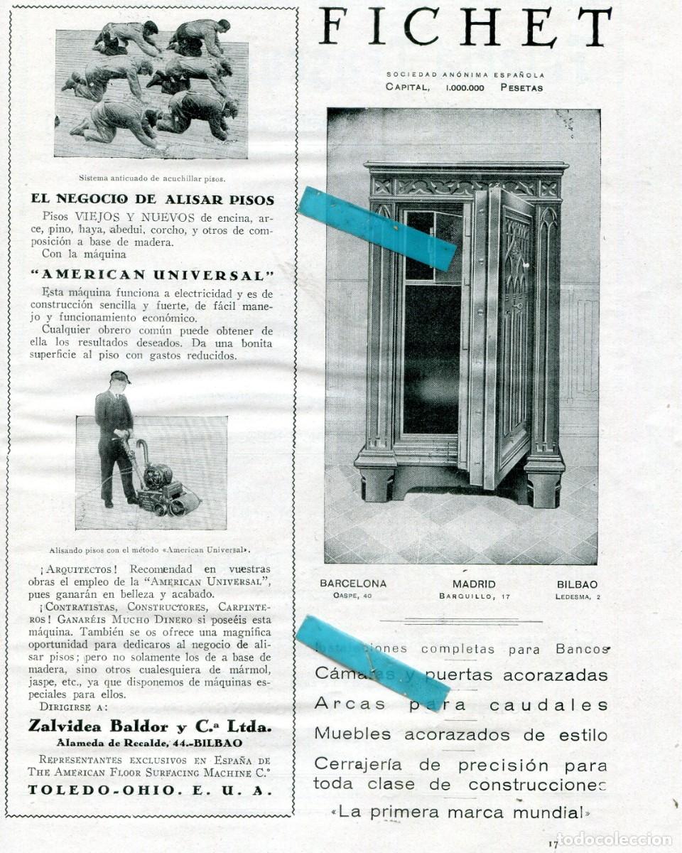 Collectionnisme Papier divers: RECORTE DE PRENSA A&Ntilde;O 1929 ANUNCIO FICHET CAMARAS PUERTAS ACORAZADAS CAJA FUERTE