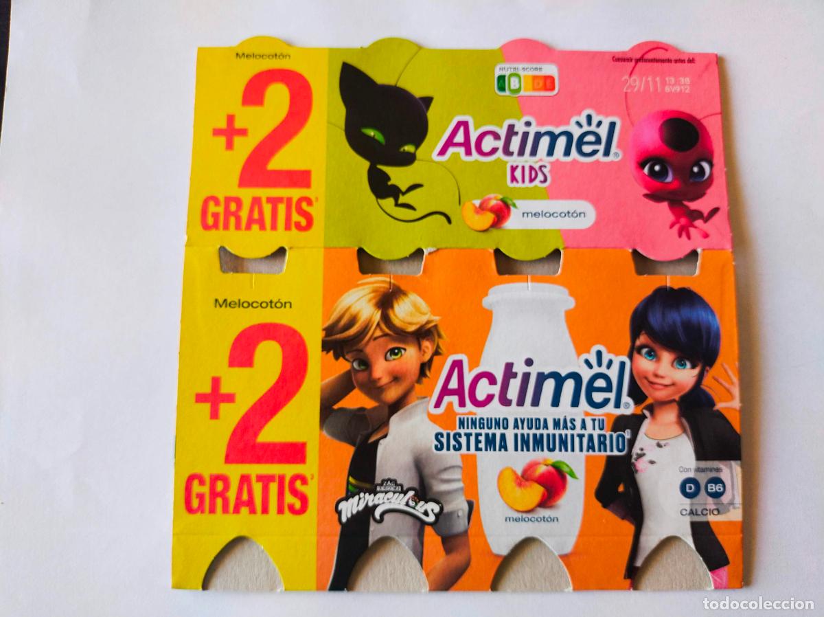 Collectionnisme Papier divers: MIRACULOUS-LADYBUG - MARINETTE - ADRIEN - TIKKI - PLAGG - EMBALAJE CARTON ACTIMEL KIDS - DANONE