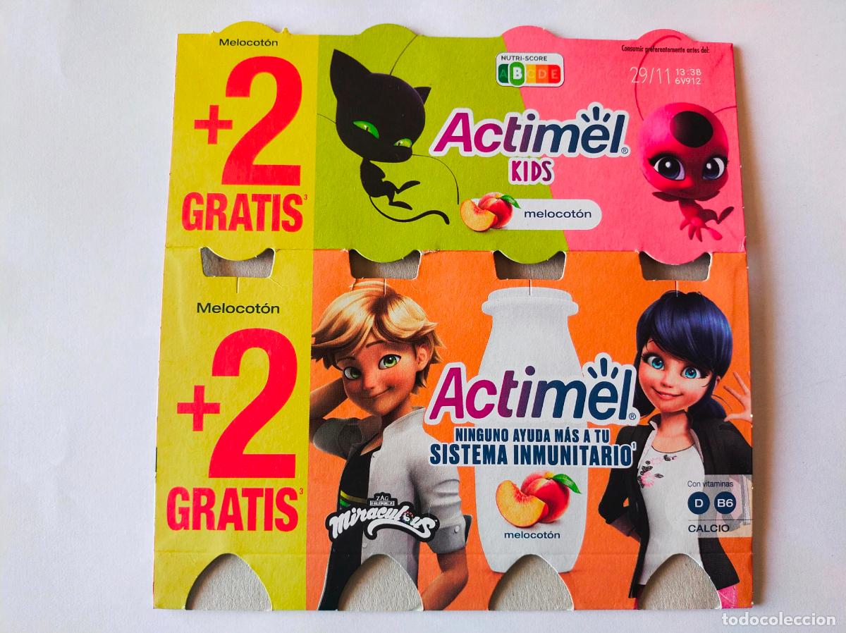 Collectionnisme Papier divers: MIRACULOUS-LADYBUG - MARINETTE - ADRIEN - TIKKI - PLAGG - EMBALAJE CARTON ACTIMEL KIDS - DANONE
