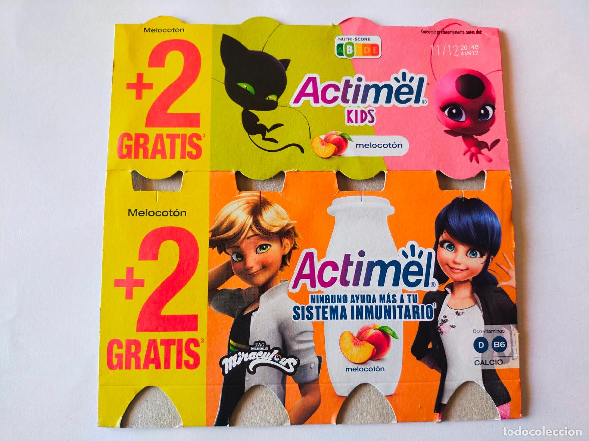 Collectionnisme Papier divers: MIRACULOUS-LADYBUG - MARINETTE - ADRIEN - TIKKI - PLAGG - EMBALAJE CARTON ACTIMEL KIDS - DANONE