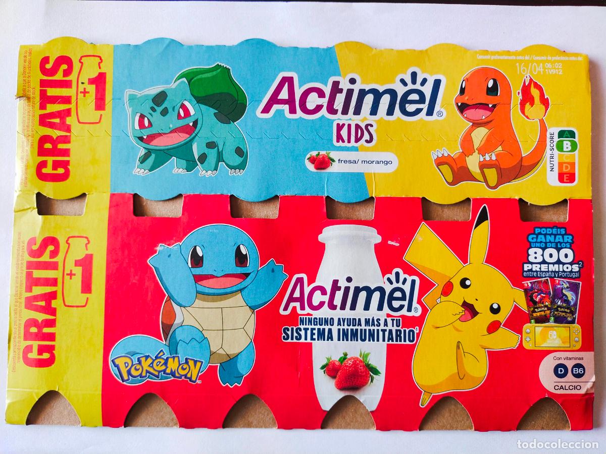 Collectionnisme Papier divers: POKEMON PIKACHU-BULBASAUR-CHARMANDER-SQUIRTLE FRESA - EMBALAJE CARTON ACTIMEL KIDS - DANONE
