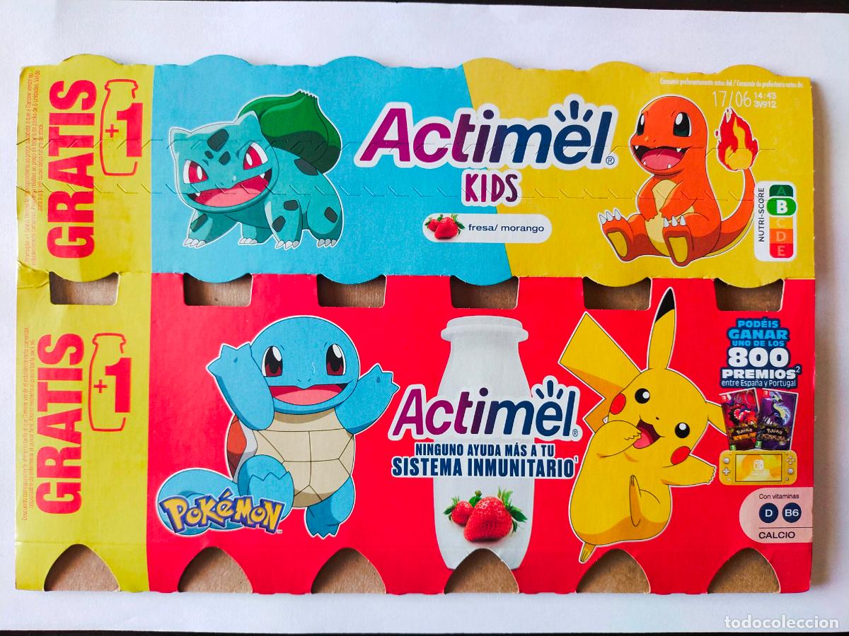 Collectionnisme Papier divers: POKEMON PIKACHU-BULBASAUR-CHARMANDER-SQUIRTLE FRESA - EMBALAJE CARTON ACTIMEL KIDS - DANONE