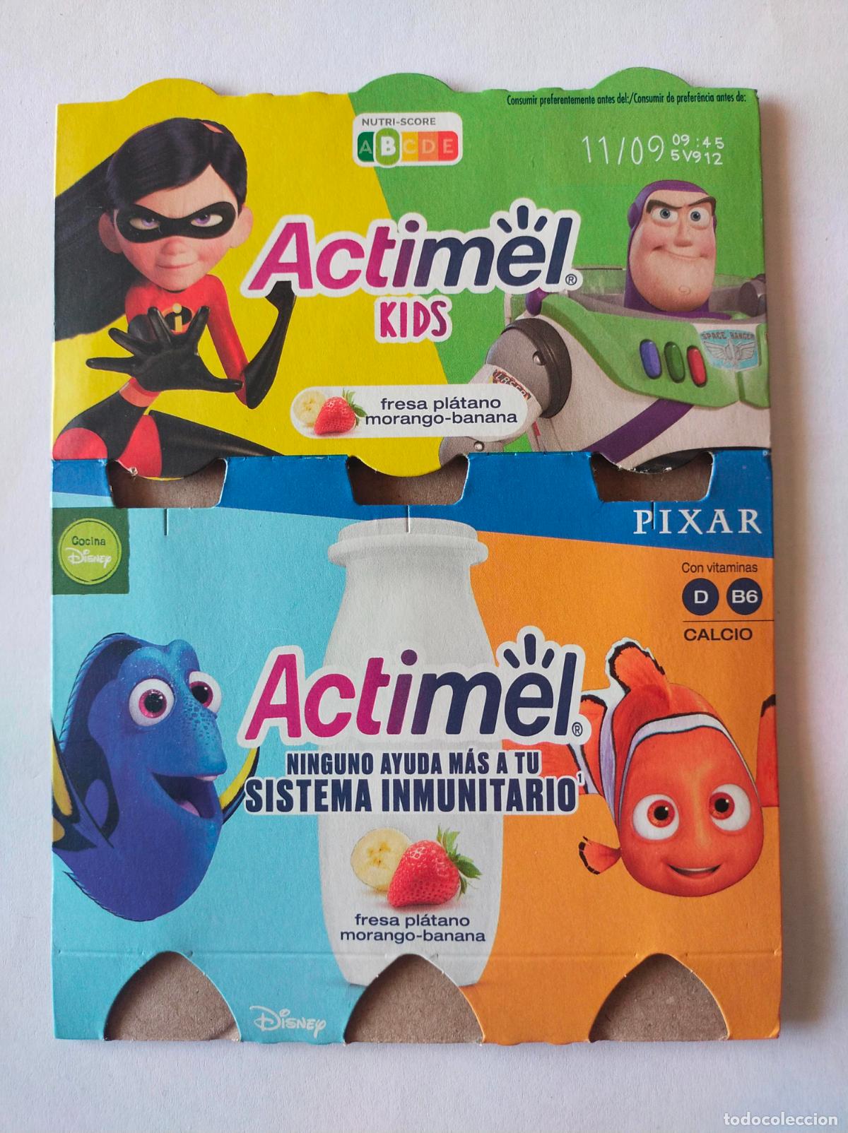 Collectionnisme Papier divers: PIXAR-VIOLETA PARR-BUZZ LIGHTYEAR-MARCIANO TOY STORY-NEMO - EMBALAJE CARTON ACTIMEL KIDS - DANONE