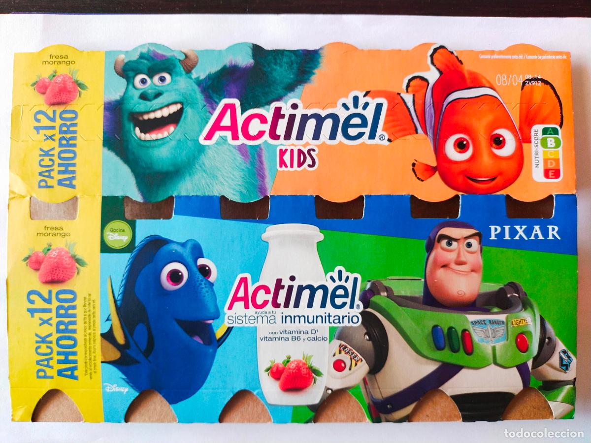 Collectionnisme Papier divers: PIXAR - SULLEY - BUZZ LIGHTYEAR - DORY - NEMO - FRESA - EMBALAJE CARTON ACTIMEL KIDS - DANONE
