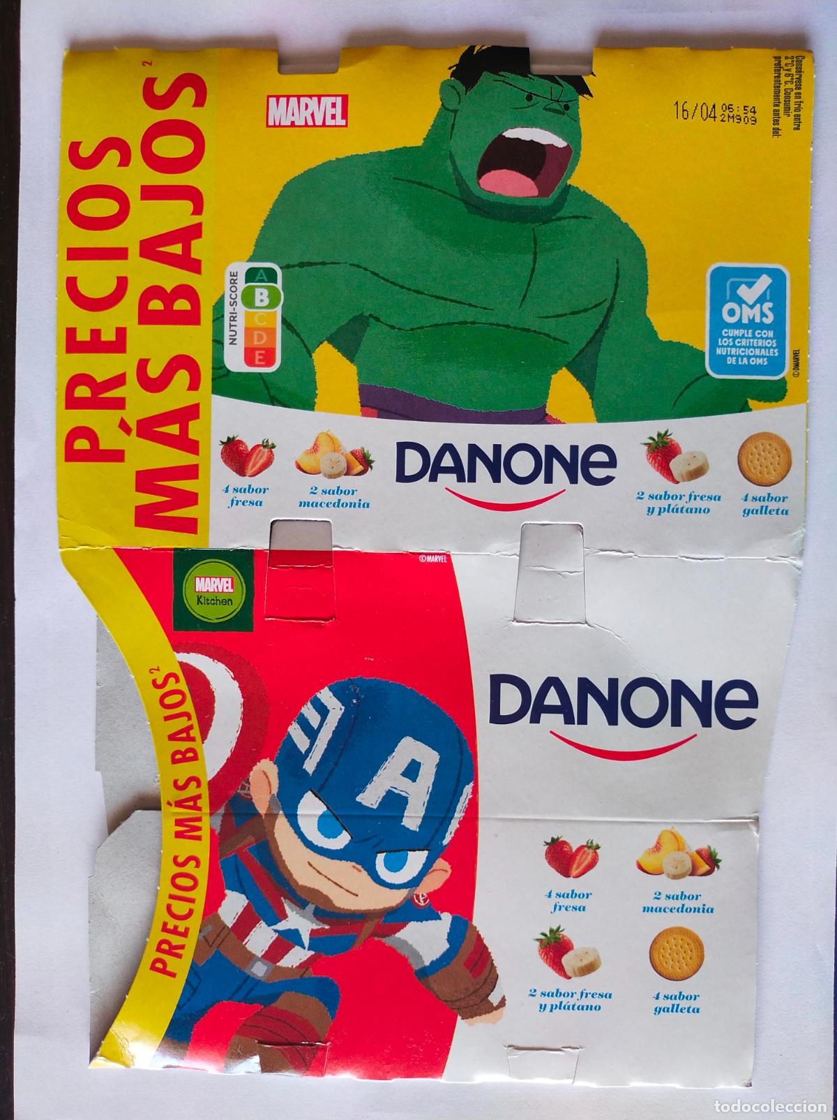 Collectionnisme Papier divers: MARVEL - HULK - CAPITAN AMERICA - IRON MAN - EMBALAJE CARTON YOGUR/YOGOURT DANONE SABORES
