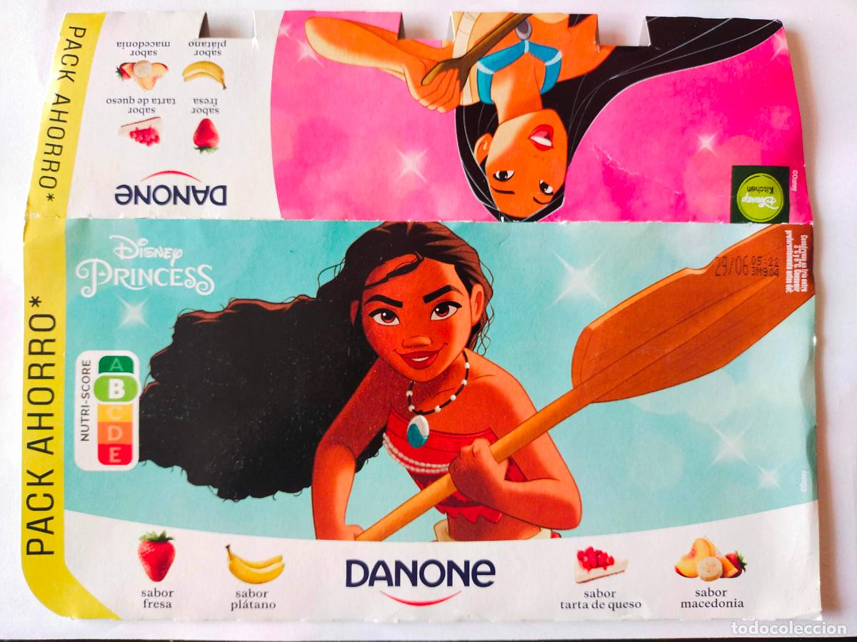 Altri oggetti di carta: DISNEY PRINCESS - VAIANA - POCAHONTAS - MERIDA - EMBALAJE CARTON YOGUR/YOGOURT DANONE SABORES