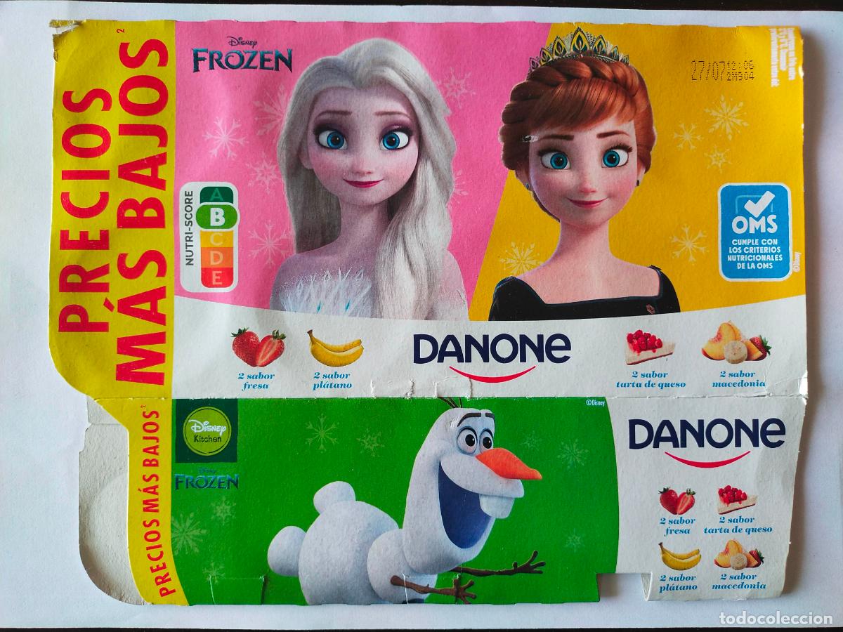 Sammelleidenschaft Andere Papierartikel: DISNEY FROZEN - ELSA - ANNA - OLAF - EMBALAJE CARTON YOGUR/YOGOURT DANONE SABORES