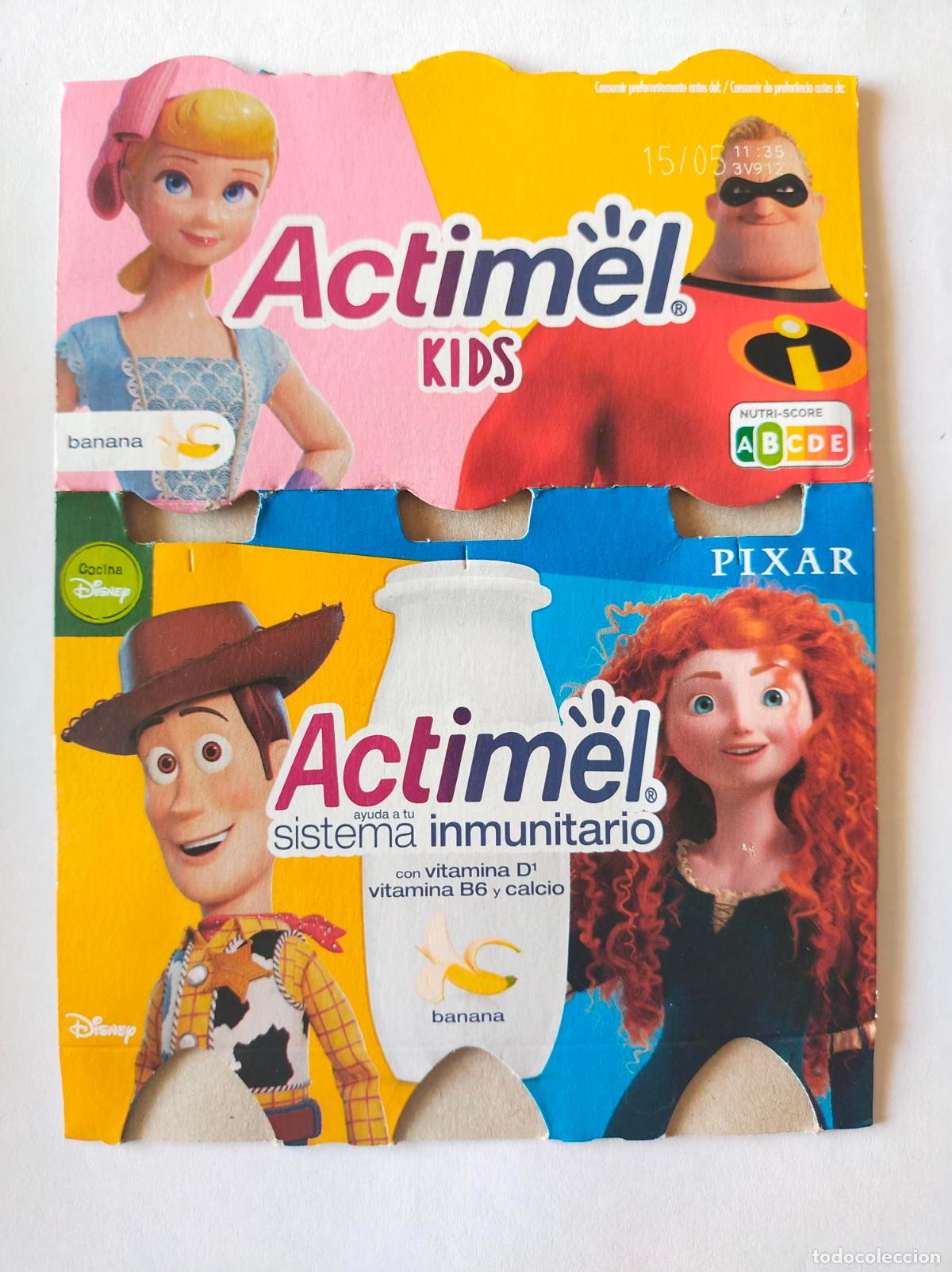 Otros Art&iacute;culos de Coleccionismo en Papel: PIXAR - WOODY - MERIDA - BO PEEP - MR INCREIBLE - PLATANO - EMBALAJE CARTON ACTIMEL KIDS - DANONE