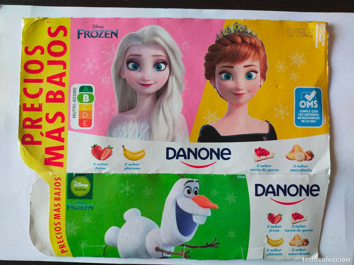 Otros Art&iacute;culos de Coleccionismo en Papel: DISNEY FROZEN - ELSA - ANNA - OLAF - EMBALAJE CARTON YOGUR/YOGOURT DANONE SABORES