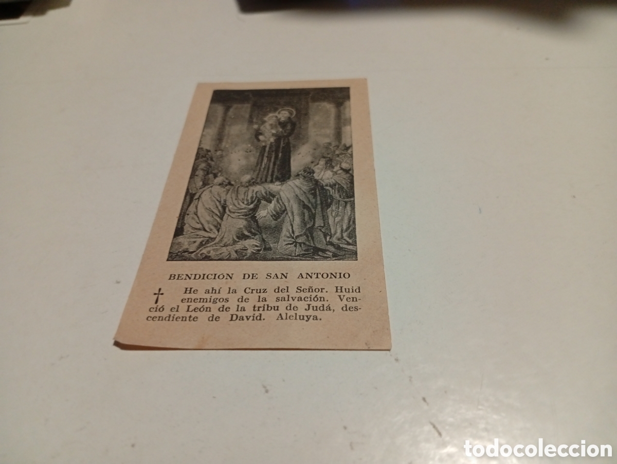 Otros Art&iacute;culos de Coleccionismo en Papel: Estampa religiosa bendici&oacute;n de San Antonio