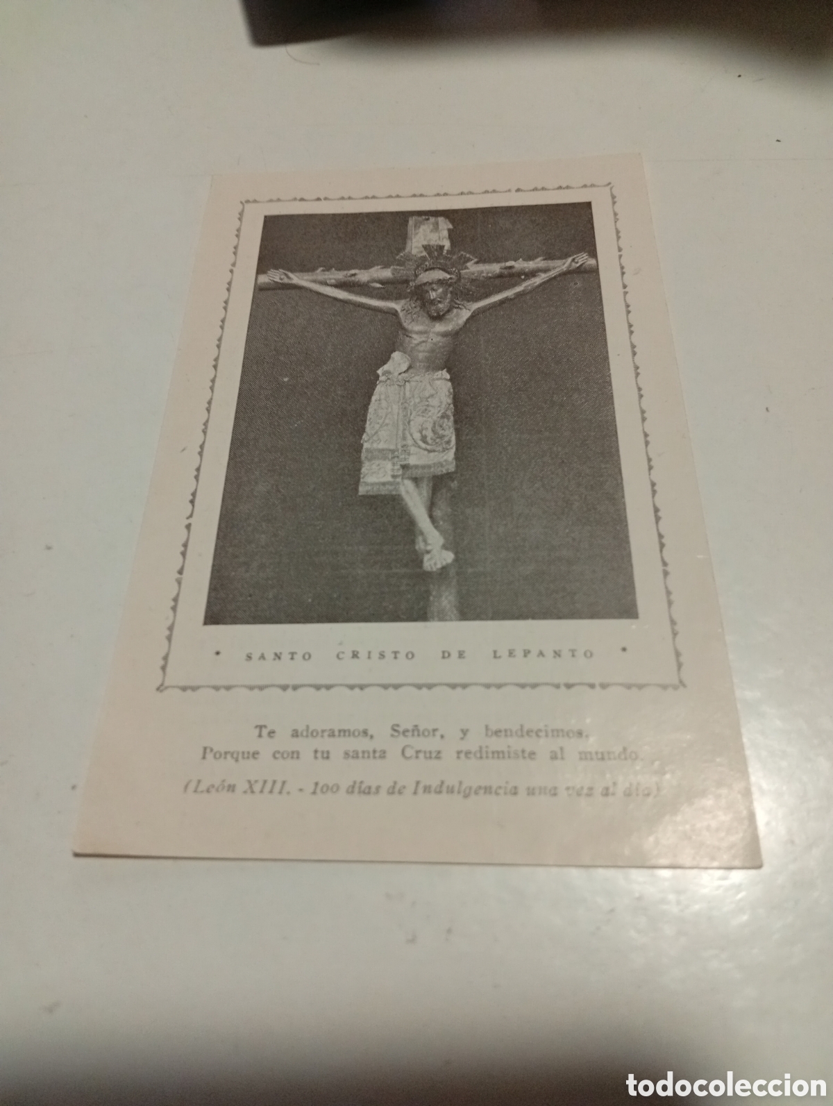 Otros Art&iacute;culos de Coleccionismo en Papel: Estampa religiosa Santo Cristo de Lepanto