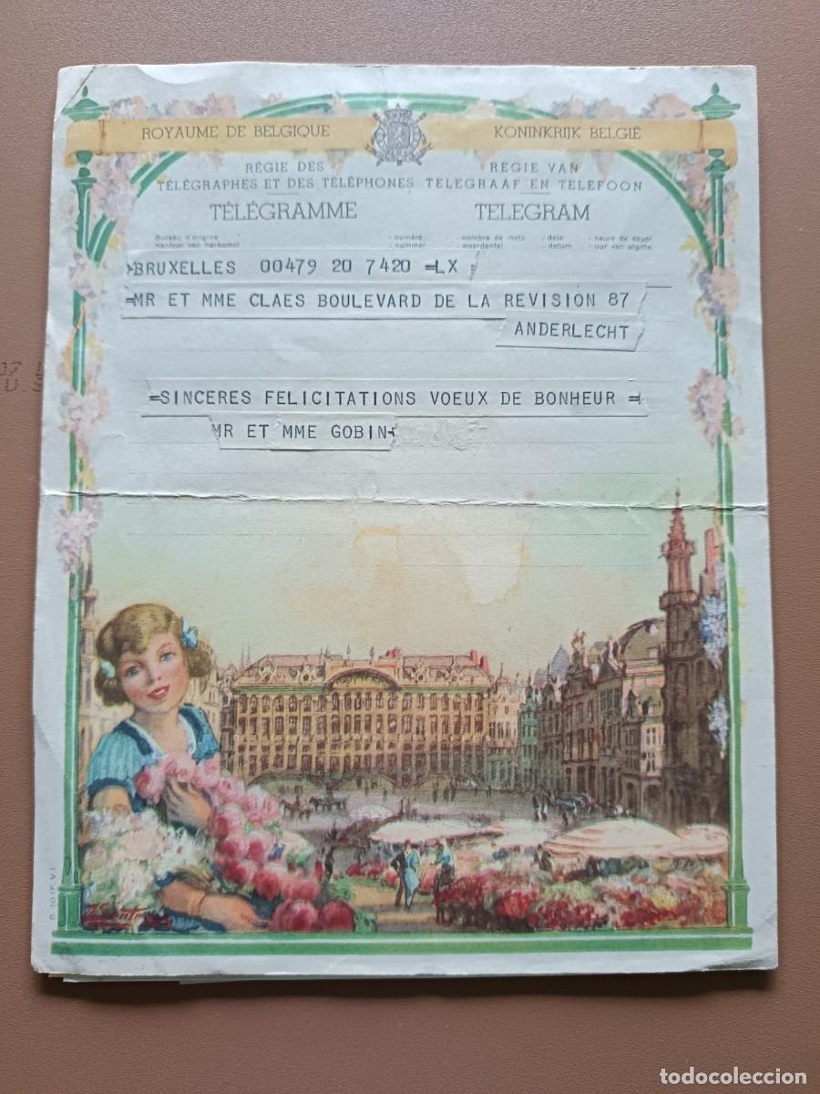 Paper Collecting Others: TELEGRAMA- BRUXELLES - 1951