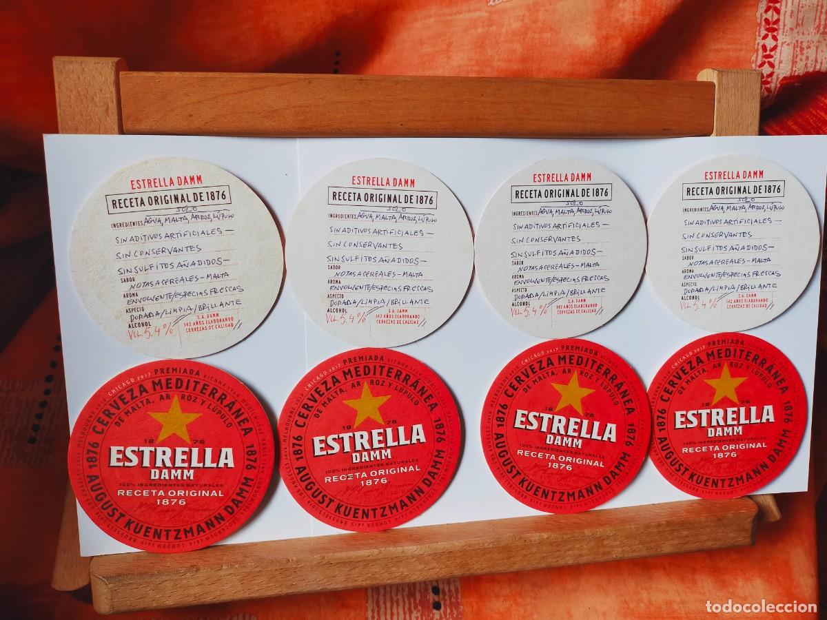 Sammelleidenschaft Andere Papierartikel: 8 POSAVASOS ESTRELLA DAMM RECETA ORIGINAL 1876. CERVEZA MEDITERR&Eacute;NEA. VER ANVERSO Y REVERSO