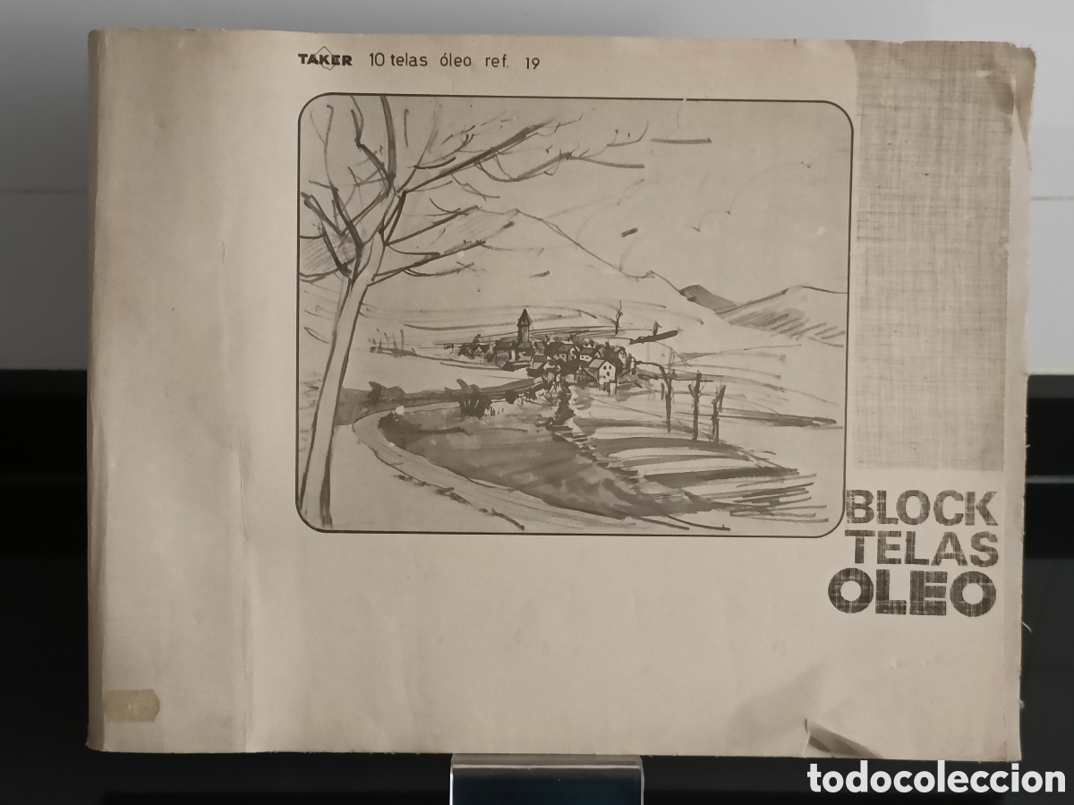 Otros Art&iacute;culos de Coleccionismo en Papel: Vintage Cuaderno block 10 telas Taker Oleo red. 19