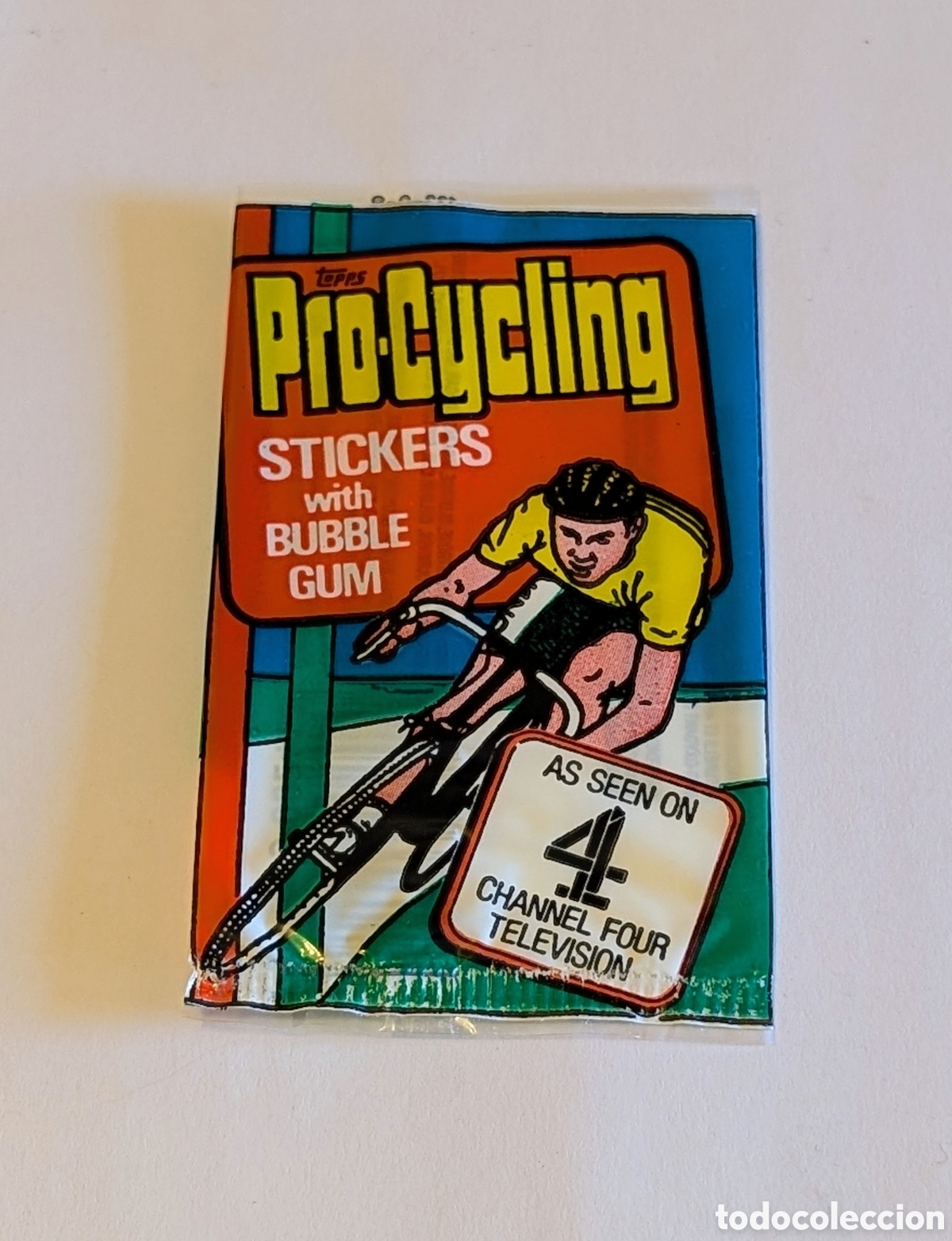 Otros Art&iacute;culos de Coleccionismo en Papel: Envoltorio cromos Chicles Topps ciclismo. Pro-Cycling. 1988.