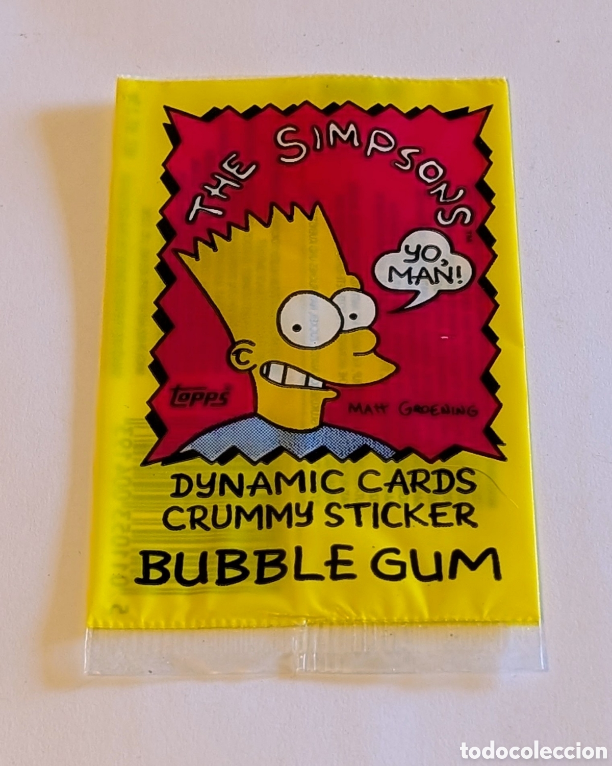 Otros Art&iacute;culos de Coleccionismo en Papel: Envoltorio cromos Chicles Topps The Simpsons. Bart. 1990