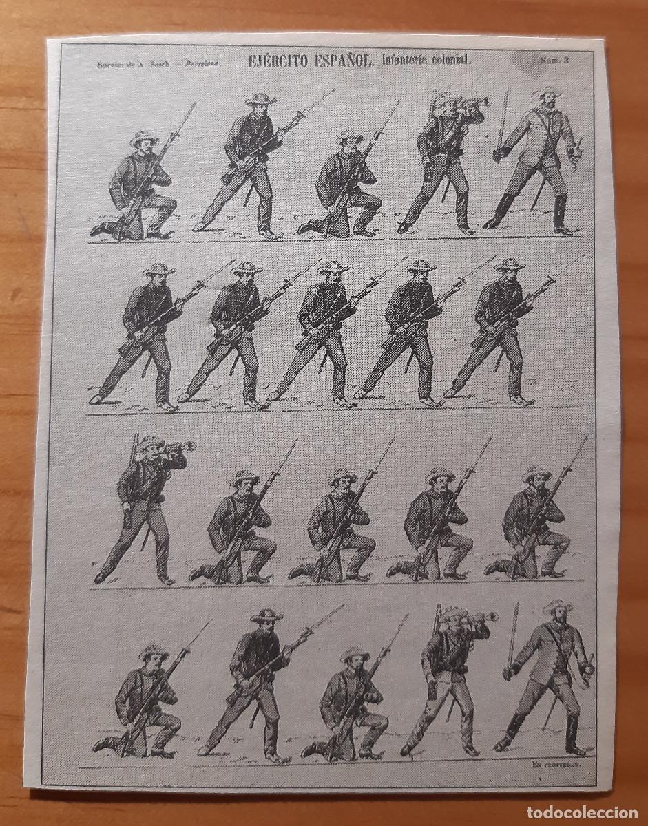 Otros Art&iacute;culos de Coleccionismo en Papel: RECORTE DE REVISTA - REPRODUCCI&Oacute;N EJ&Eacute;RCITO ESPA&Ntilde;OL, INFANTER&Iacute;A COLONIAL - PERFECTO ESTADO