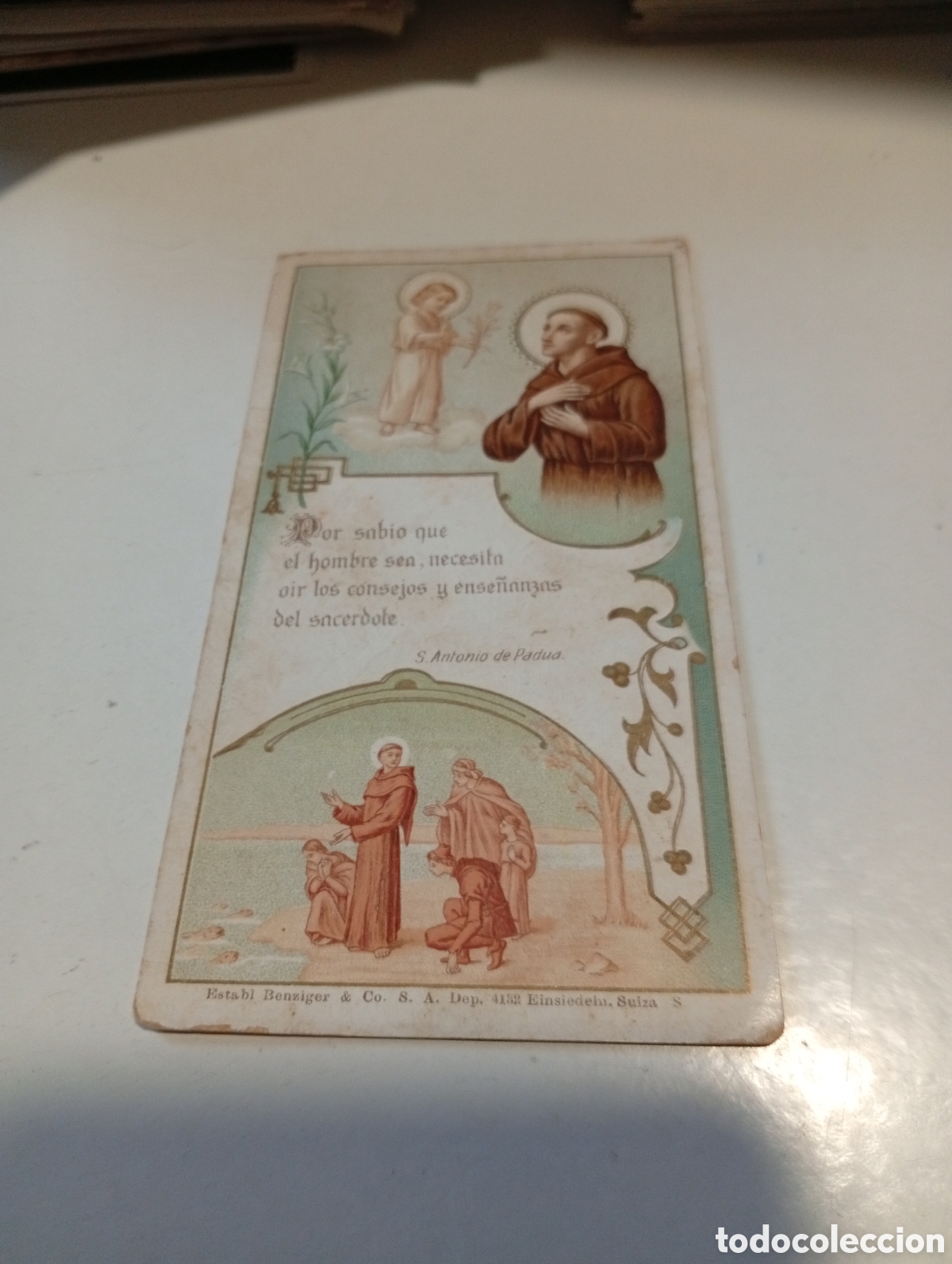 Otros Art&iacute;culos de Coleccionismo en Papel: Estampa religiosa San Antonio de Padua