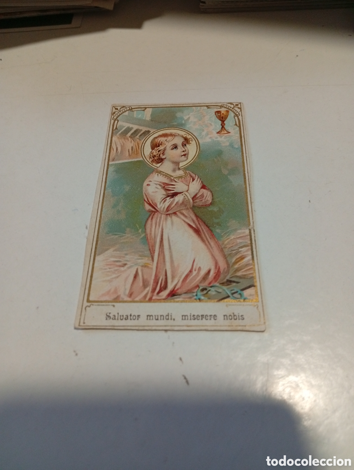 Otros Art&iacute;culos de Coleccionismo en Papel: Estampa religiosa Salvador del mundo